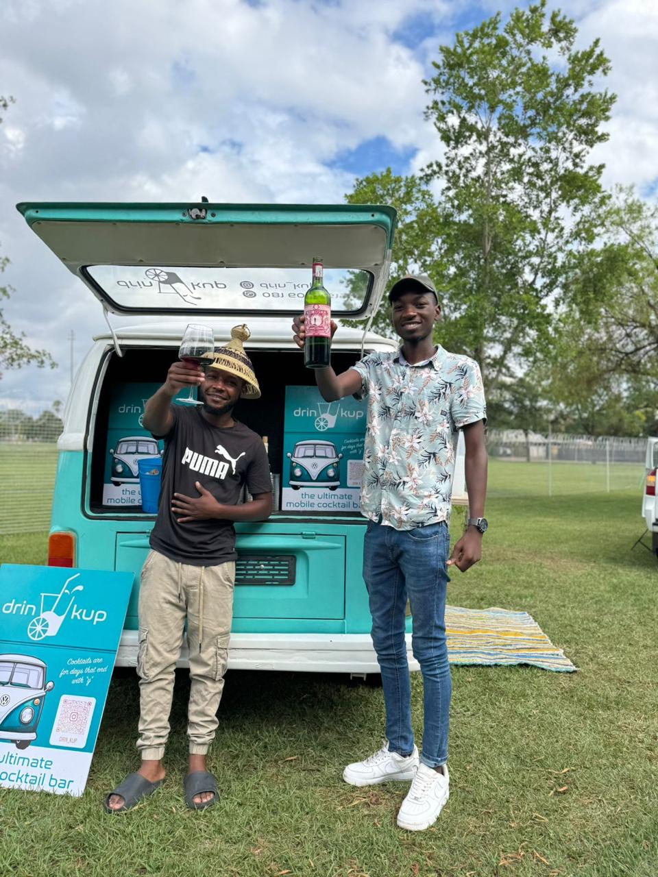 The Drink Up van at a sunny outdoor festival.
